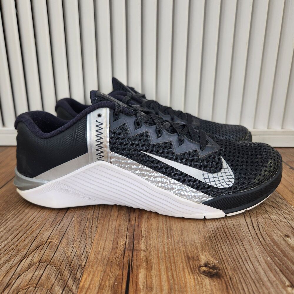 Nike Metcon 6 CrossFit Cross Training Running Shoes Womens 8.5 Black AT3160-010